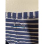 Columbia Womens Size L Top Activewear Blue White Striped V-neck Athletic Top Photo 4