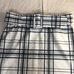 SheIn B15 New Womens  Plaid Skirt with Belt Off White/Faded Black Size Small Photo 1
