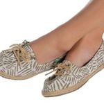Sanuk Natural & Brown Mochi Lace-Up Safari Animal Print Moccasin Style Shoe 5 Photo 0