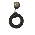 VTG Decorative Black Textured Fabric Knot Circular Dangle Earrings Photo 4