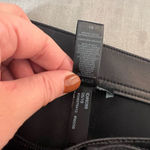 EXPRESS Black Solid Stretchy Ankle Faux Leather Pants Size 18 Photo 7