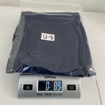 Per Se EUC  Sport women’s navy blue‎ gray stripe stretch cotton leggings large Photo 7