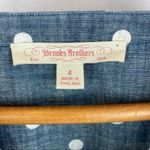 Brooks Brothers  Cotton Blue & White Polka Dot Half Sleeve Mini Shirt Dress 4 Photo 5