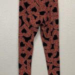 LuLaRoe  One Size Heart Print Valentines Day Leggings Photo 4