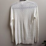 J.Crew NWT  Women’s Size M White Cable-Knit Fisherman V-Neck Cardigan Sweater Photo 1