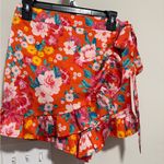 Sugar Lips  Bright Floral Skirt in Red and Yellow Photo 2