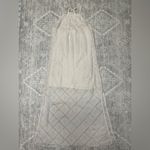Roxy  Crochet Beachy Halter Maxi Slit Dress Boho Bridal Bachelorette Size M Photo 1