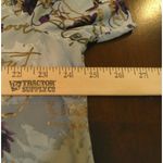 Peter Nygard Nygard Womens 2X Gold Purple Slinky Blouse Short Sleeve Artsy‎ Floral Preppy Photo 4