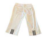 Adidas  Climacool Stretch Golf Capri‎ Pants Stretch Button Flap White Women 8 Photo 2