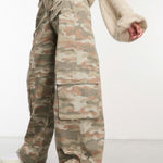 Cotton On  Wide Leg‎ Relaxed Cargo Pants in Camo Wash Size 2 Photo 0