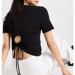 Proenza Schouler  WHITE LABEL KEYHOLE T-SHIRT BLACK SIZE SMALL Photo 7