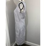 Tadashi Shoji Silver Gray Sequin Sheath Dress Size 10 Photo 3