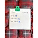 Eddie Bauer  Plaid Goose Down‎ Insulated Puffer Vest Small Red Tartan Photo 5