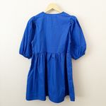 BAND OF THE FREE | Lapis Blue Babydoll Dress Bow Front Puffed Sleeves | Small Photo 4