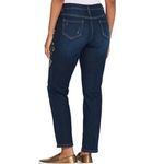 QVC Du Jour Floral Distressed Ankle‎ Jeans 18W Blue Photo 2