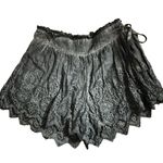 Free People  Voila Lee Eyelet Graphite Cotton Shorts 4 Women’s Gray Photo 2