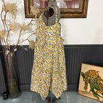 NWT Lilla P Peplum Seam Adjustable Tank 100% Cotton Dress ~ Size Large 🧡🍄 Yellow Photo 2