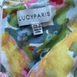 Lucy Paris  Michaela Halter or V-Neck Dress Pink Yellow Blue Floral Size Small Photo 7