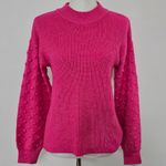 Vince Camuto Aurora Pink Bobble Stitch Sleeve Pullover Sweater Size Small Photo 1