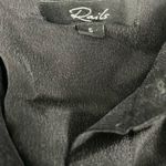 Rails  Kate 100% Silk Shirt: Black with Multi-Color Animal Stars Photo 7