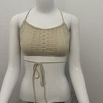 Edikted  Women's S Cream Woven LS Sleeve Shrug and Tube Top Y2K Stretch (b15b) Photo 2