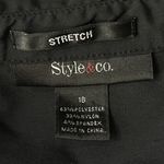 Style & Co SZ 18 Top Faux Button-Up Roll-Tab Sleeve Pocket Stretch Side Zip Photo 7