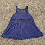Free People indigo blue sleeveless mini dress size M Photo 4
