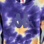 Kappa  Authentic Galz Cropped Sweatshirt Size Small Cream Brandy Violet Photo 4