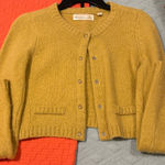 Anthropologie  Charlie and Robin Mustard Cardigan Photo 0