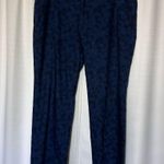 Banana Republic  Cotton Wool Jacquard Ryan Pants Blue 12 Short Office Career Photo 5