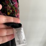 Studio I  Petite Floral Sleeveless Fit Flare Dress 6P Black Pink Ruffle Hem Photo 4