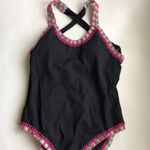 NWT Platinum Swimwear Black One Piece Swimsuit Photo 2