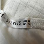 Saints + Secrets  White Ribbed Knit Mini Dress Small | Graduation Bachelorette Photo 5