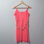 AB Studio hot pink ruffle summer dress women’s size medium Photo 1