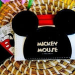 Disney  Mickey Mouse Card Holder Wallet Black White Ears Design NWT Photo 0