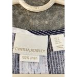 Cynthia Rowley Blue/white 100% Womens Linen Dress - Size 4 Photo 3