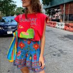 Farm Rio Anthropologie Women’s Floral Blue Tropical Tapestry Tiered Mini Skirt Photo 14