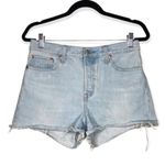 Levi's Wedgie Light Wash Cut Off Jean Shorts Fray Hem Awesome Street Photo 2