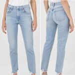 AGOLDE  Merrel High-Rise Raw Hem Low Stretch Straight Denim Jeans Size 26‎ Photo 4