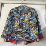 River Island Vintage London England Novelty Print Jacket Blazer Fun Art Travel Photo 2