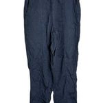 Faherty Navy Blue Woman’s Arlie Linen Cotton Blend Pull On Casual Pants Small Photo 0