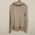 Free People  Beach Long Sleeve Top Size Small Beige Cowl Neck Medium Boho Photo 7