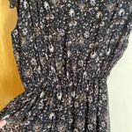 Maxi flowy soft dress made in Italy. Snatched waist and frilly cute sleeves. Black Size XS Photo 2