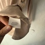 Womens Long Sleeve Top Beige Elbow Patch Button Side Henley Preppy Equestrian Tan Size L Photo 5