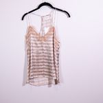 NEW Cami NYC Racer Charmeuse Silk Satin Slip Camisole Tank Top Dye Stripe XS Photo 0