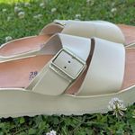 Birkenstock Sandals Leather White Size 7.5 Photo 0
