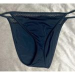 ASOS Black Fishnet Trim Solid Stretch Bikini Bottoms Swimsuit Size 14 XL Photo 0