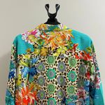 Johnny Was NWOT  Blue Leopard Shirt Dress or Cover Up Multicolor Size S Photo 13