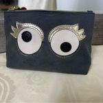 Betsey Johnson Pink Pouch with googly eyes and Gold Accents Photo 1
