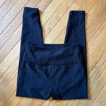 Beyond Yoga  Tonal Black Striped 7/8 Legging Womens Large Athletic Workout Photo 1